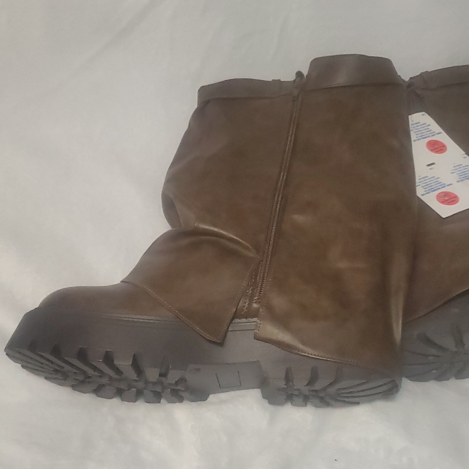 Bamboo Brown Faux Leather Mid-Calf Boots - photo 2