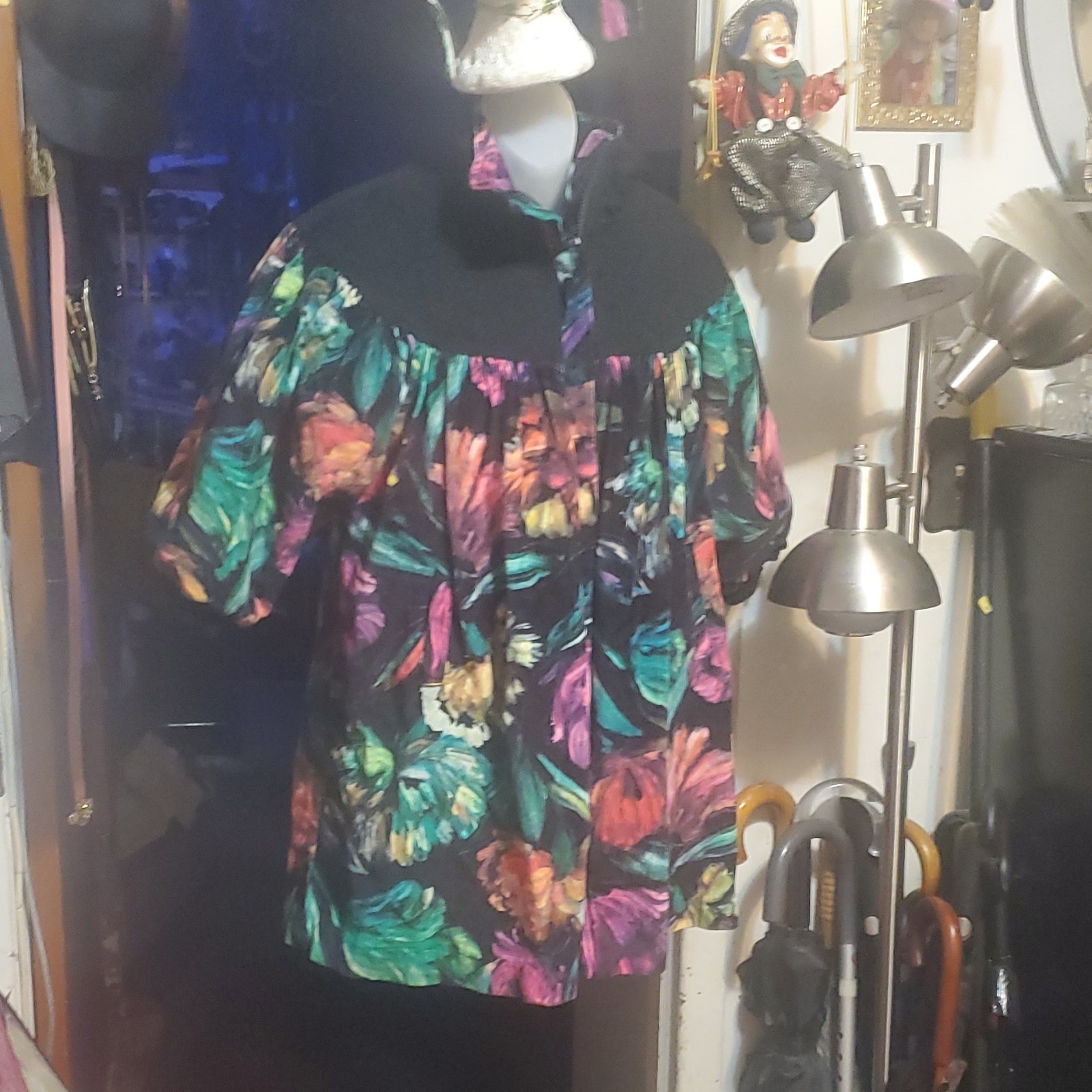 Multicolor Floral Zipper Jacket with Hat - Size 6X - photo 2