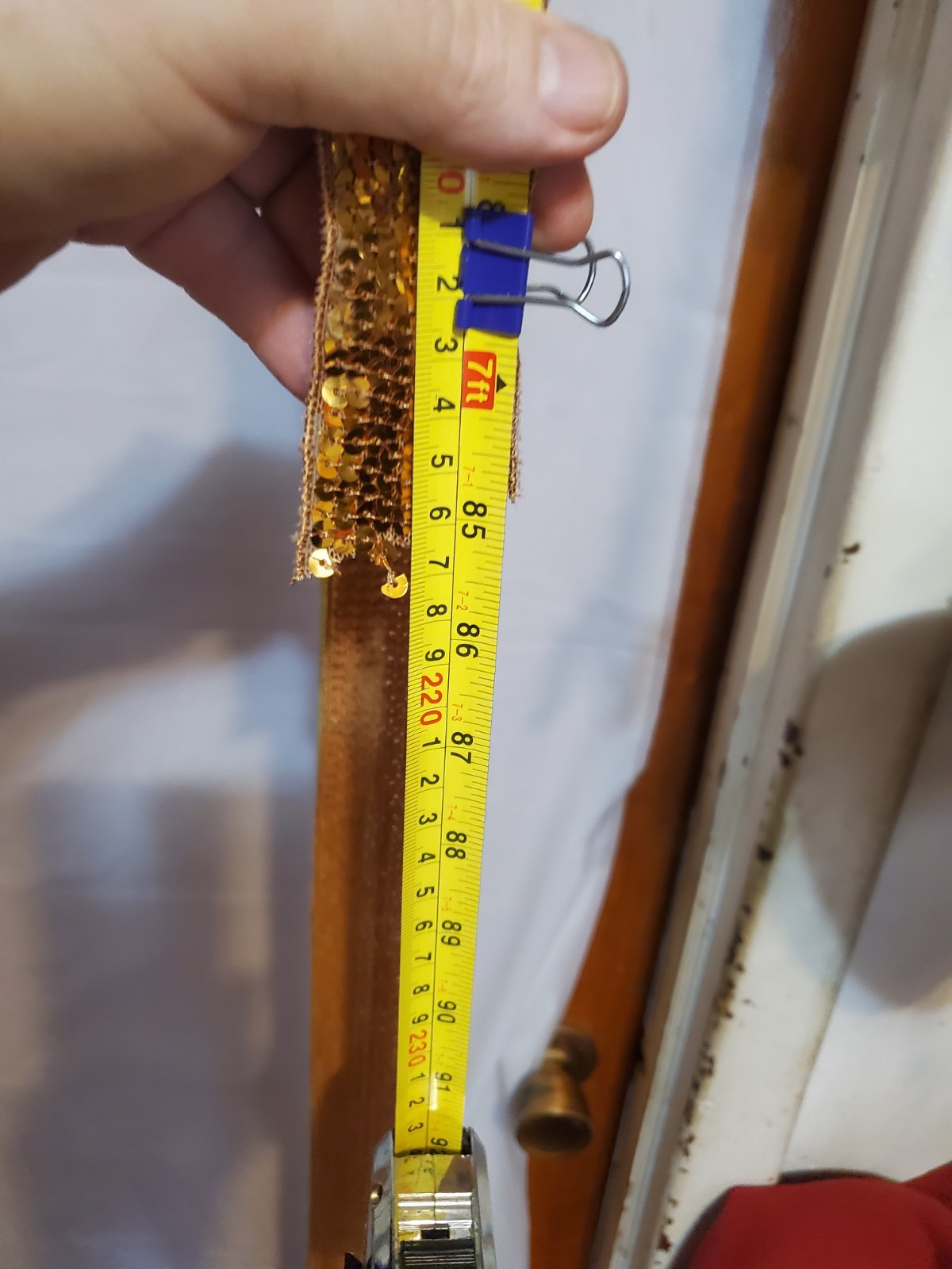 Gold Sequin Trim Strip 2.5" Wide 2.3m Long - photo 3