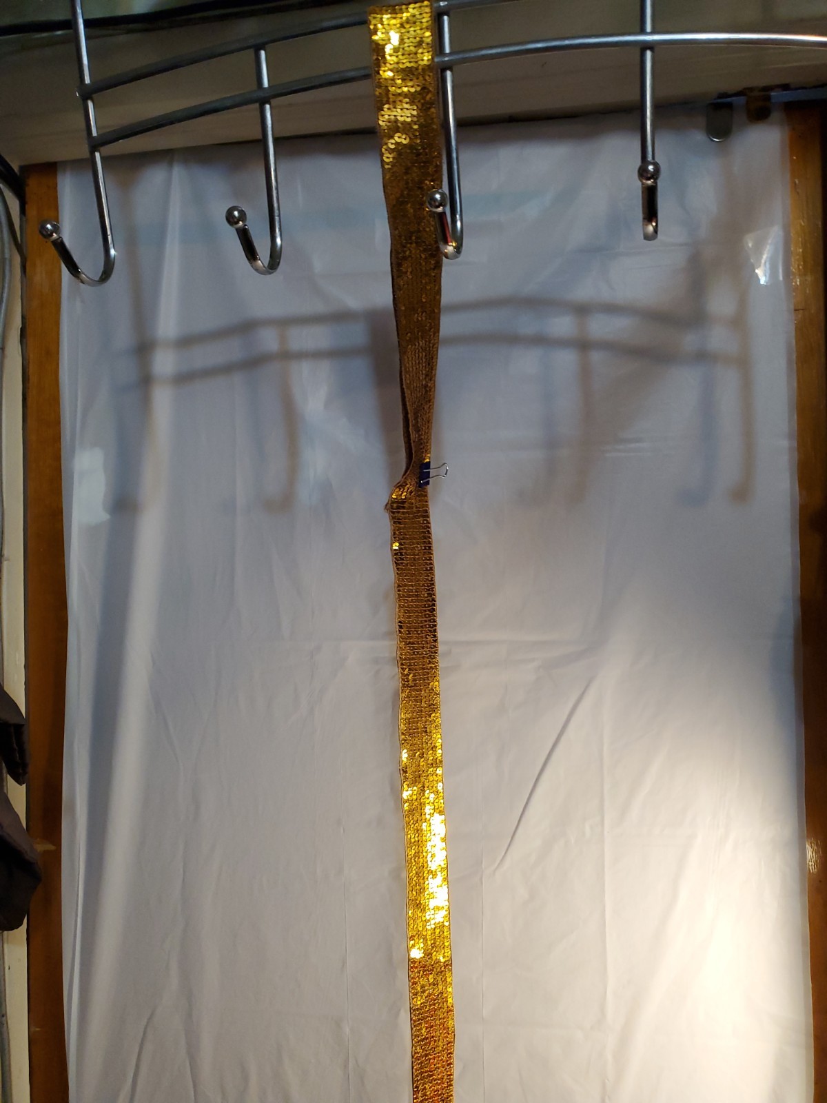 Gold Sequin Trim Strip 2.5" Wide 2.3m Long - photo 4