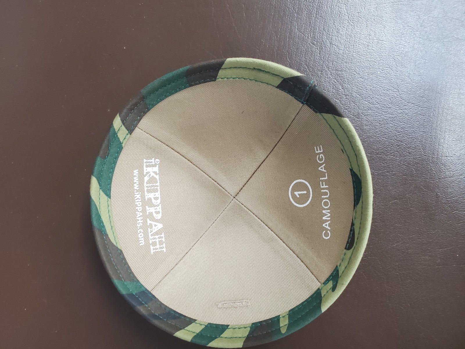 iKIPPAH Men's Kippah Army Theme Green Brown Beige Size 1 - photo 3