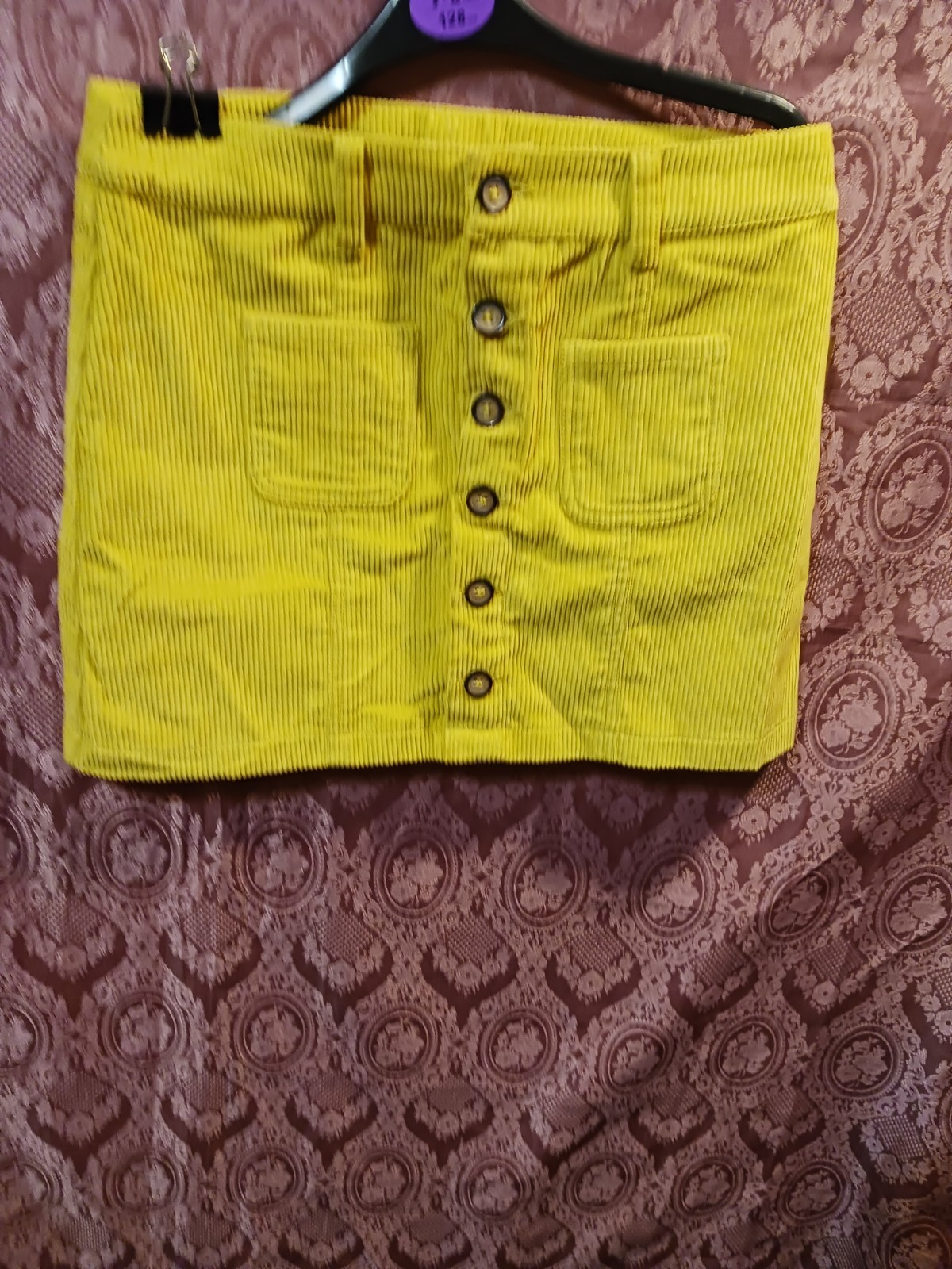 Steve Madden Girls Corduroy Mini Skirt Ceylon Yellow Size 10