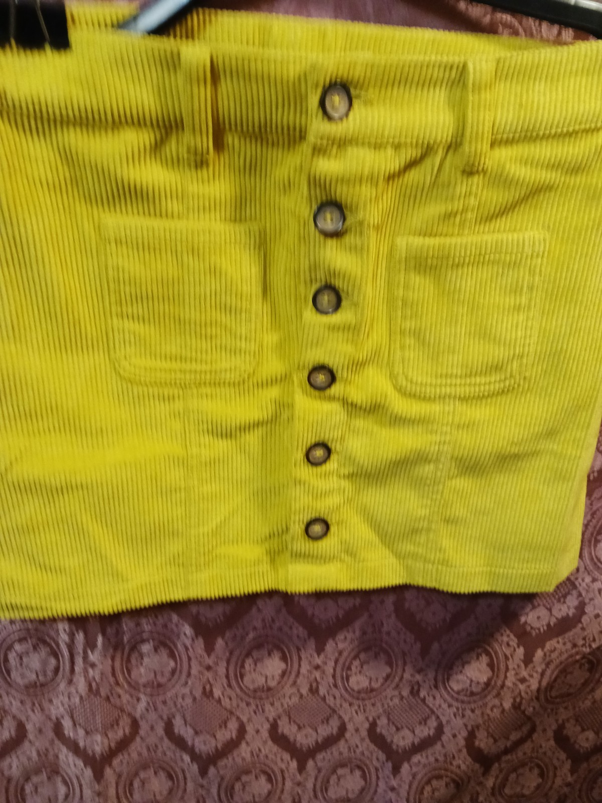 Steve Madden Girls Corduroy Mini Skirt Ceylon Yellow Size 10 - photo 3