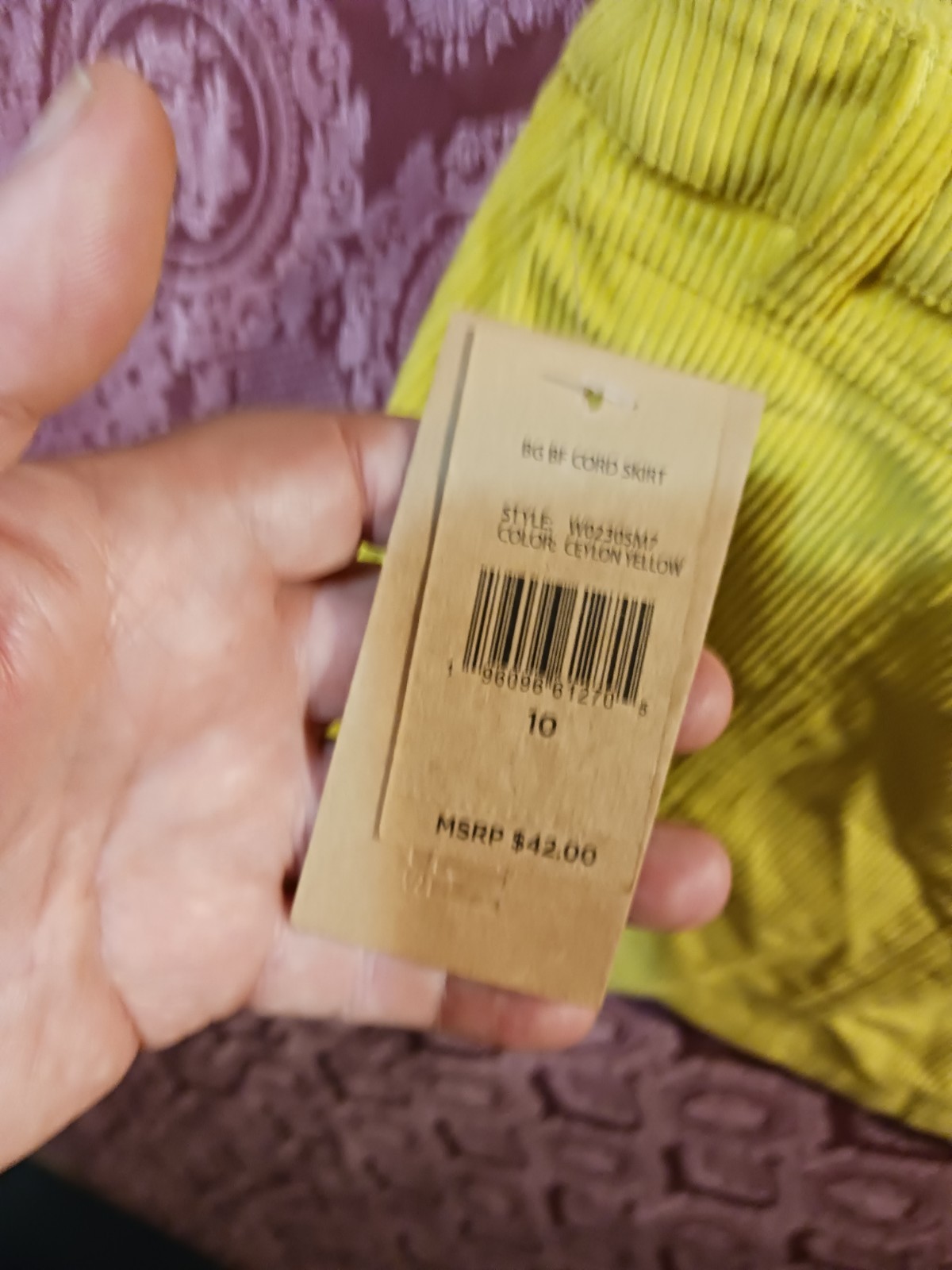 Steve Madden Girls Corduroy Mini Skirt Ceylon Yellow Size 10 - photo 5