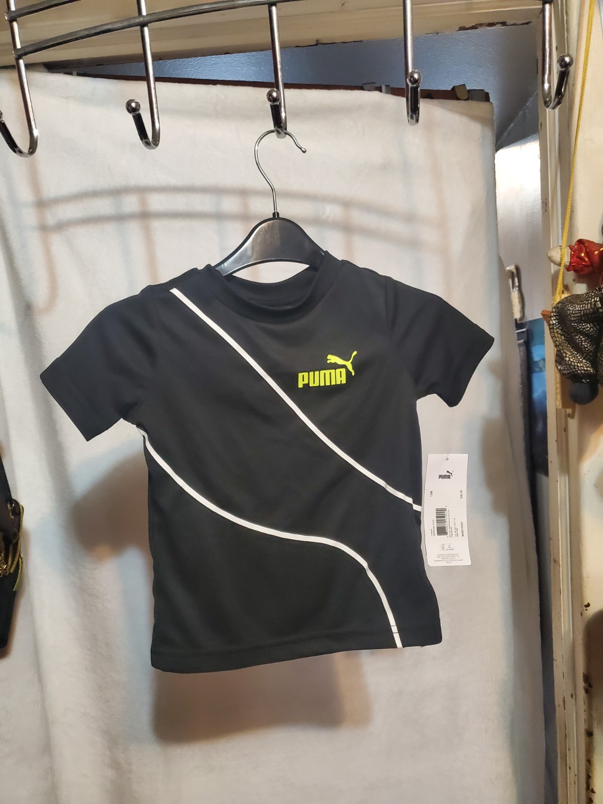 PUMA Black Graphic Print T-Shirt 12M - photo 2