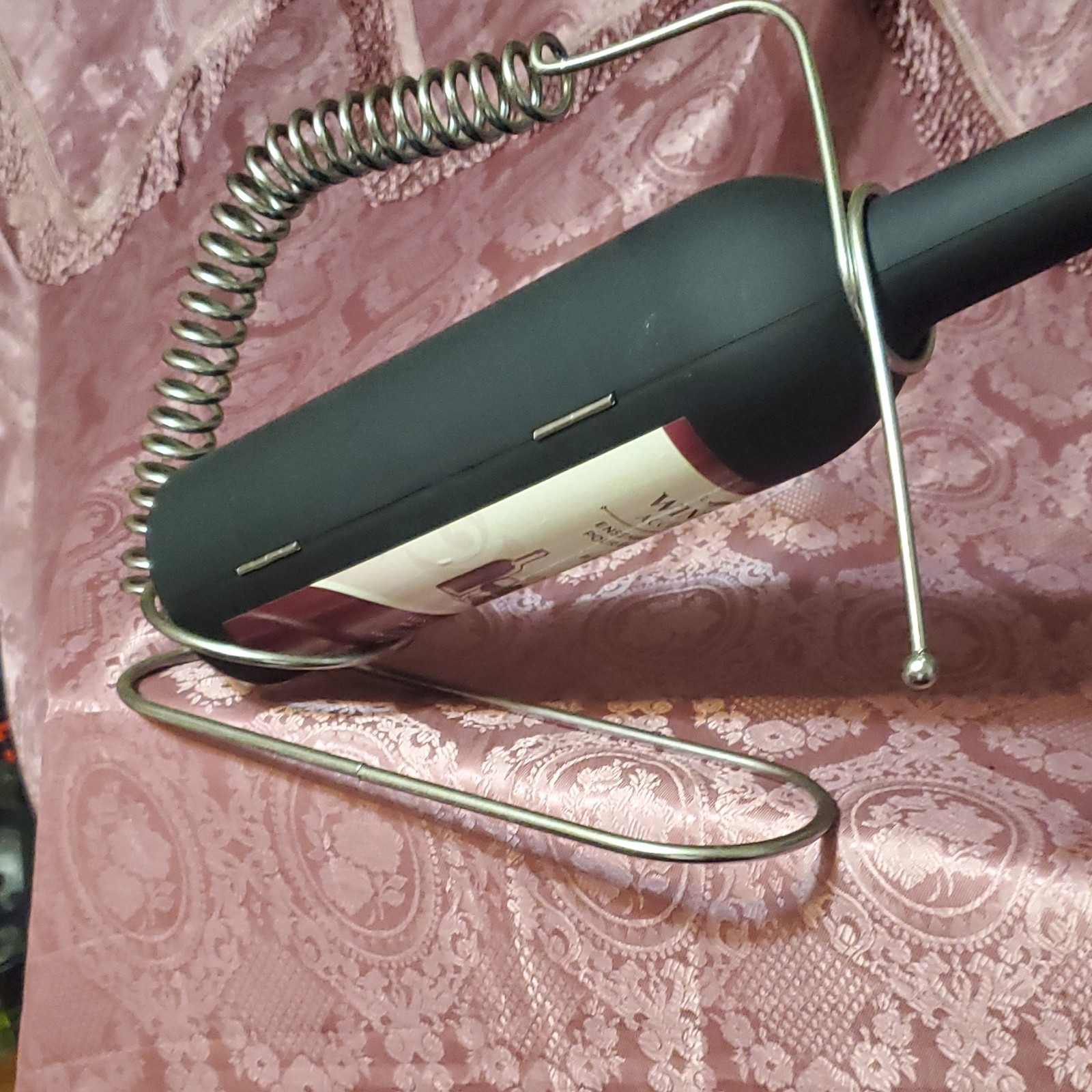 Silver Spiral Wine Bottle Holder