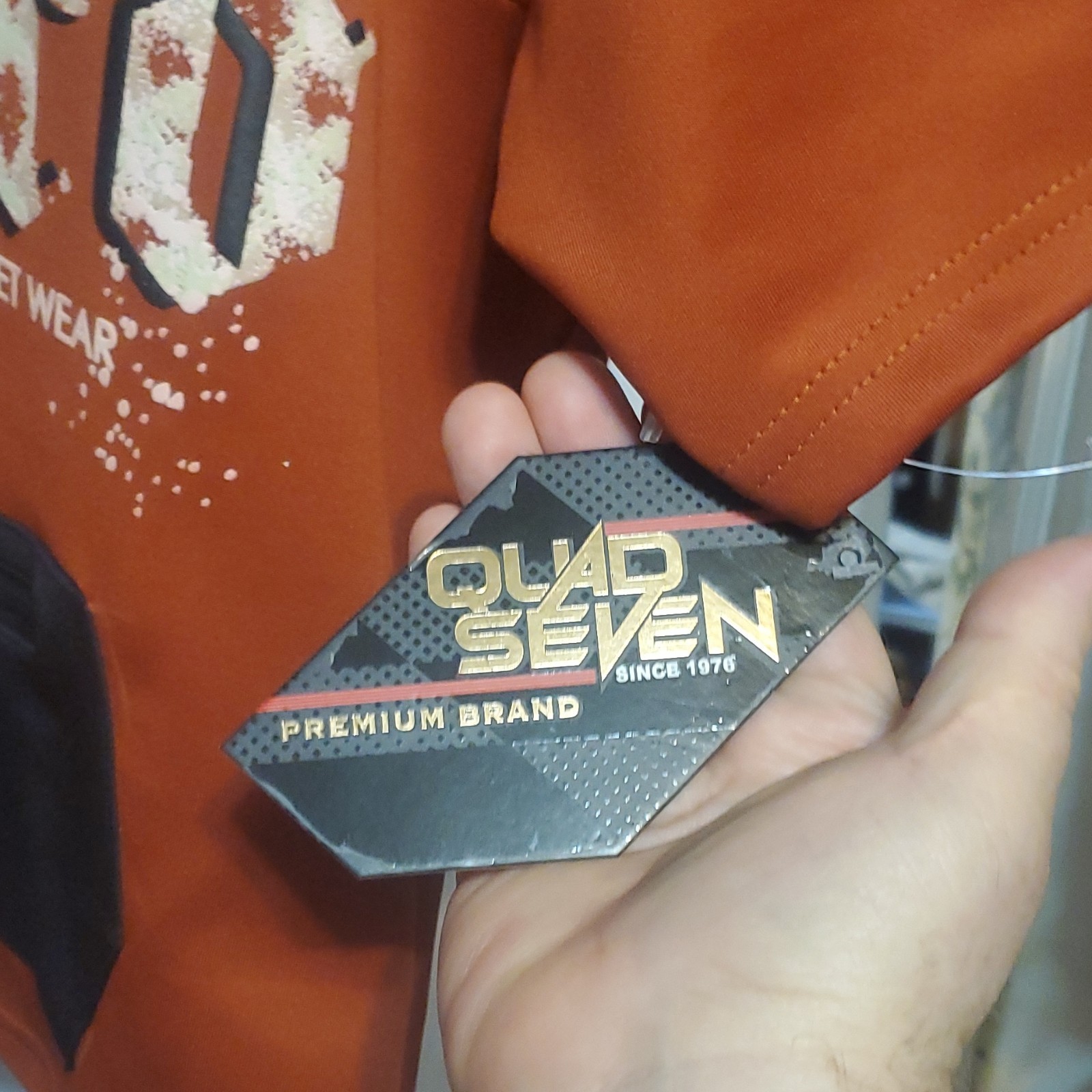 Quad Seven Boys Hustle Hard Hoodie Orange Size 7 - photo 3