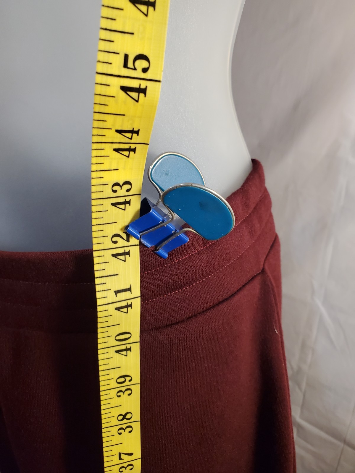 Love Burgundy Size M Sweatpants Drawstring Tapered Leg Elastic W - photo 3
