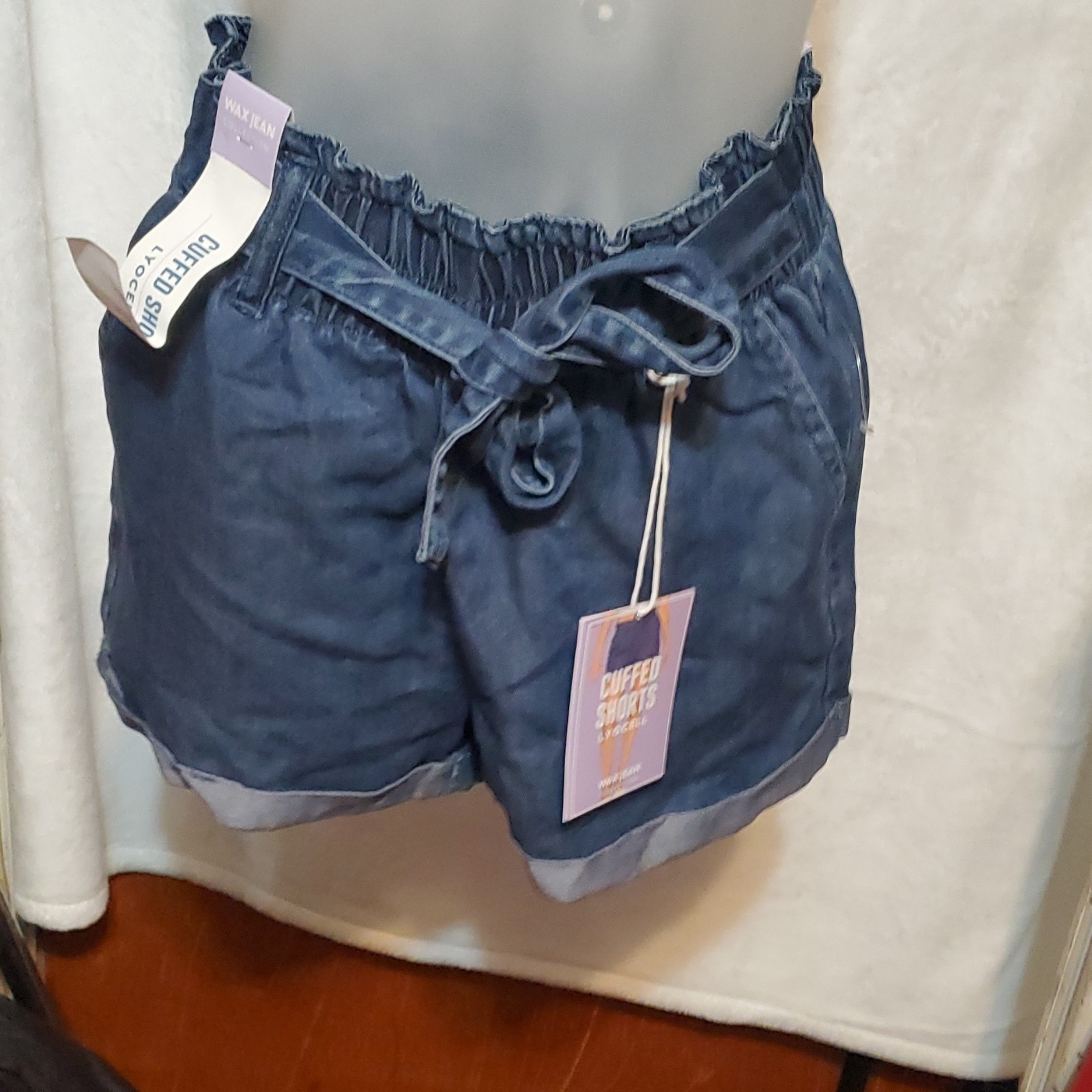 Wax Jean Collection Cuffed Denim Shorts Size S