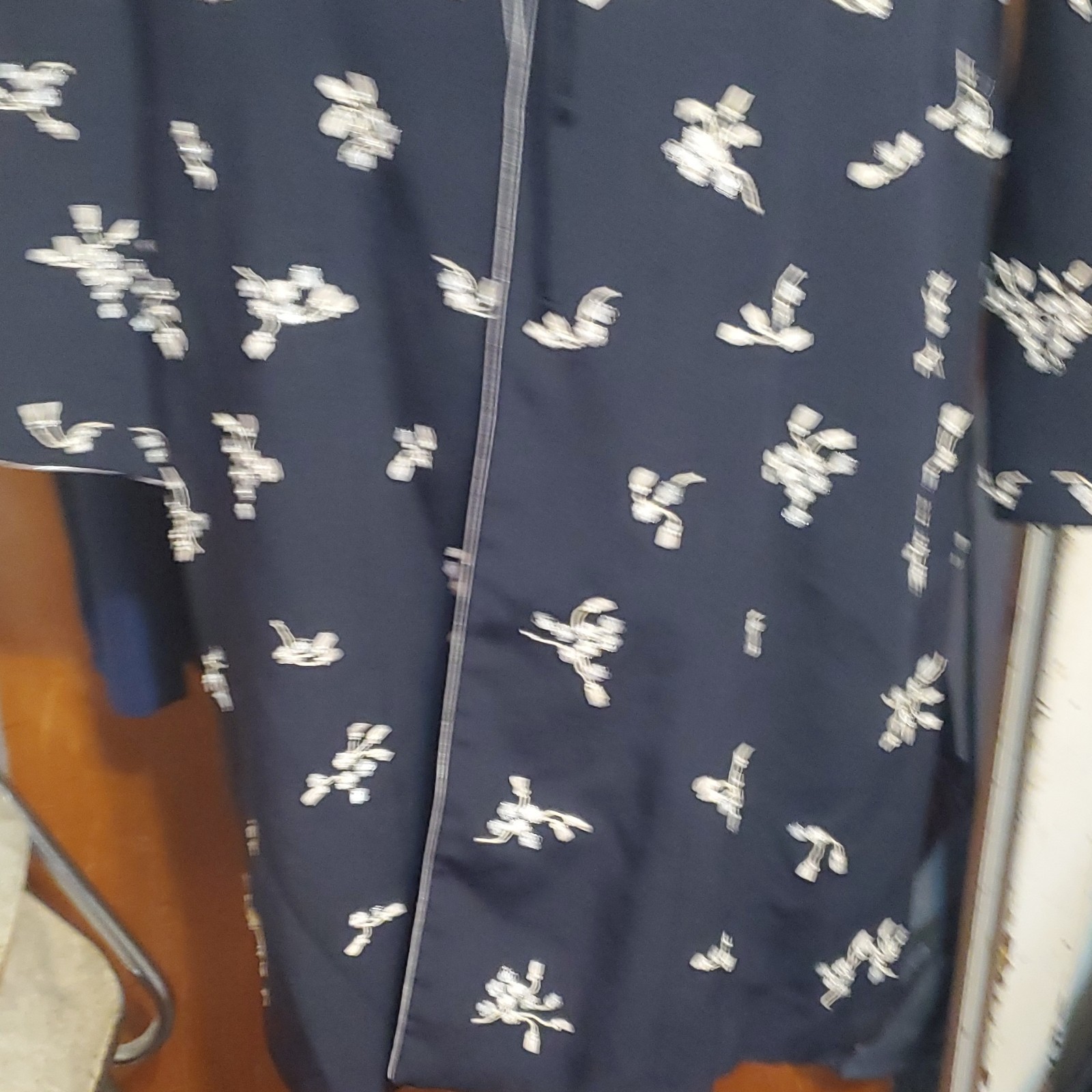 Floral Embroidered Women's Robe - Tie Long Sleeve Notch Collar - photo 5