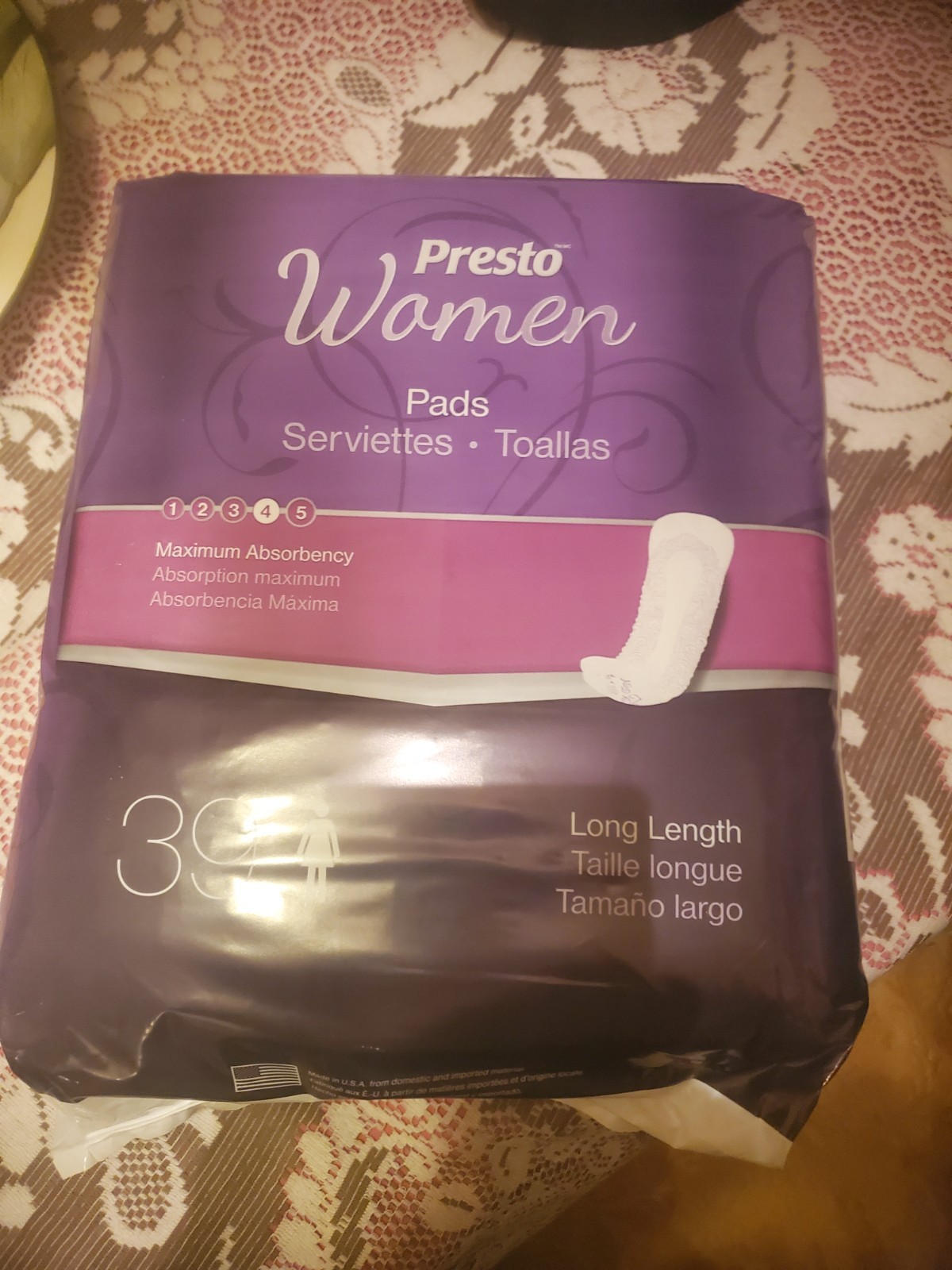 Presto Women's Pads Size 4 - 195 Count