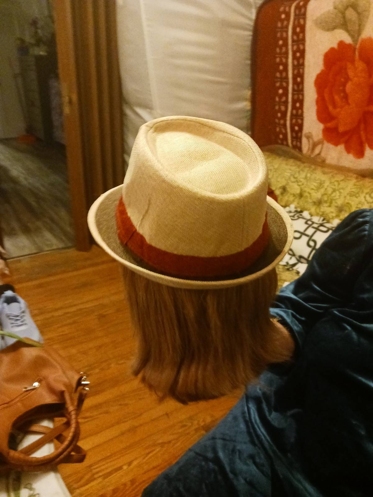 Unisex Beige Brown Fedora Hat Red Band Lightweight Casual Summer - photo 2