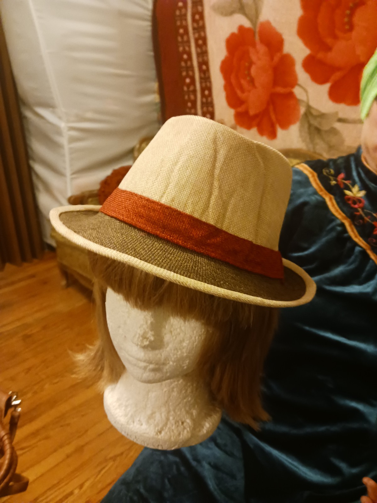 Unisex Beige Brown Fedora Hat Red Band Lightweight Casual Summer - photo 3