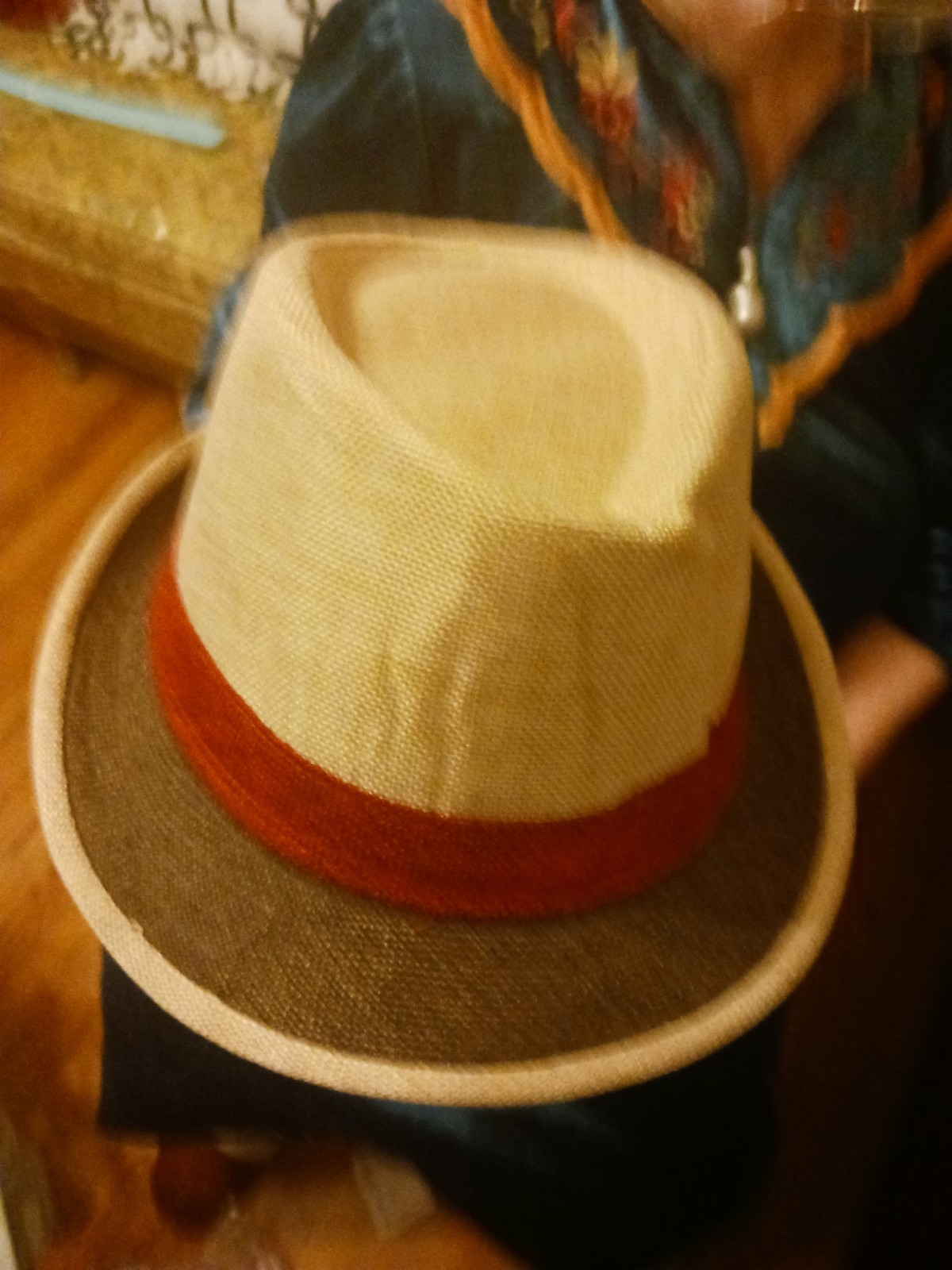 Unisex Beige Brown Fedora Hat Red Band Lightweight Casual Summer - photo 5