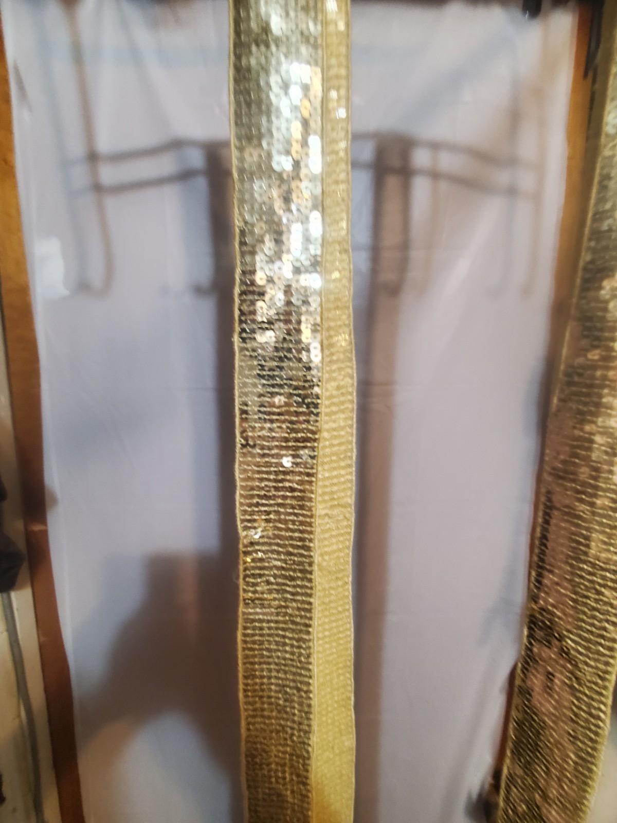 Gold Sequin Trim Ribbon for Sewing & Craft - 180 Inches - photo 4