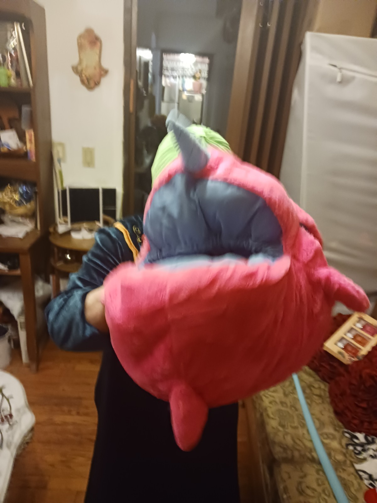 Pink Blue Plush Narwhal Costume Headgear - photo 4