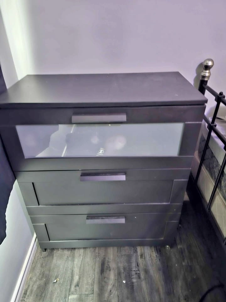 IKEA BRIMNES 3-drawer dresser black
