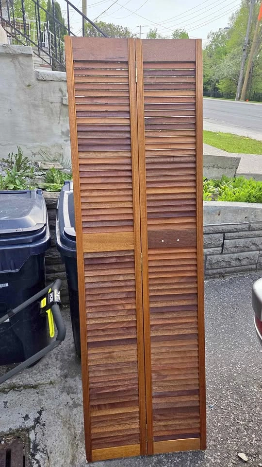 Wood Louver Bi-Fold Doors 23 x 76