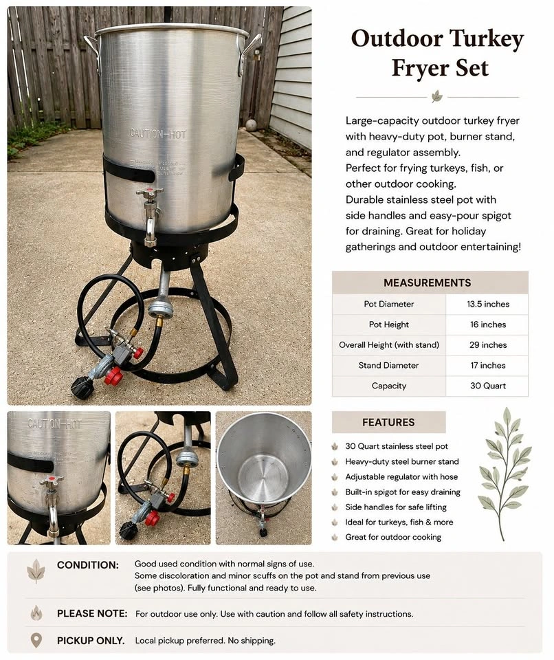 Outdoor Turkey Fryer Set