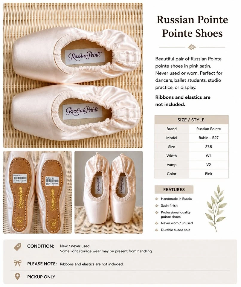 Russian Pointe Pointe Shoes – NEW / Never Used