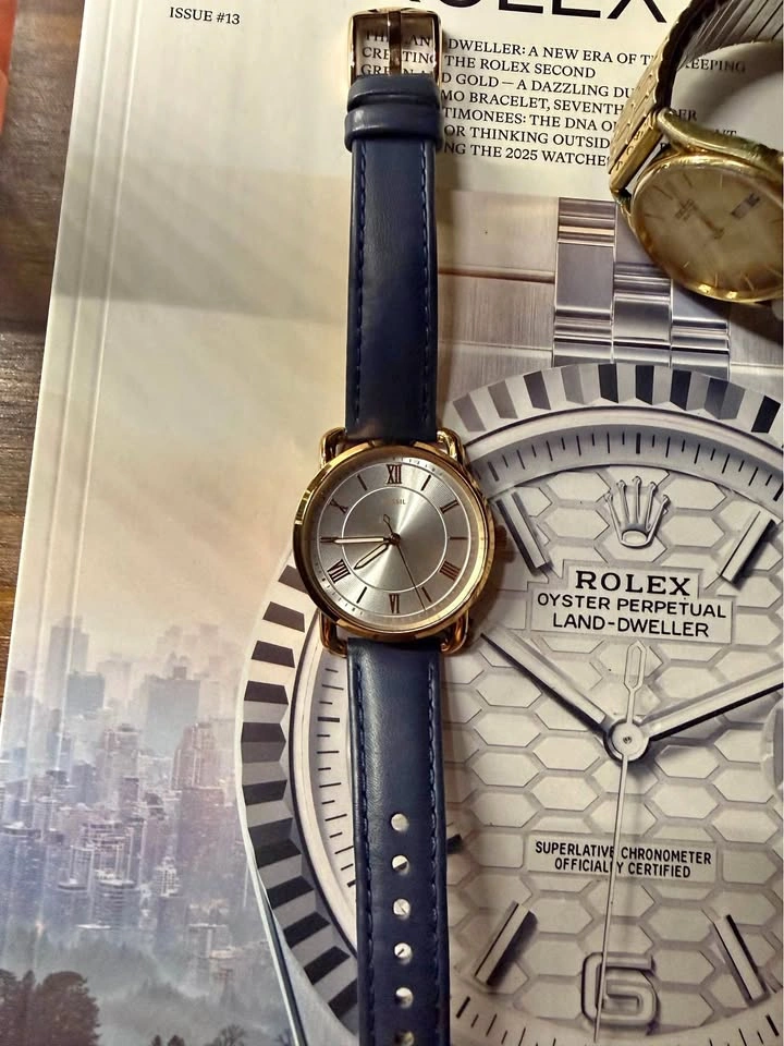 Fossil Women's Copeland Midnight Navy Leather Strap Watch (ES482