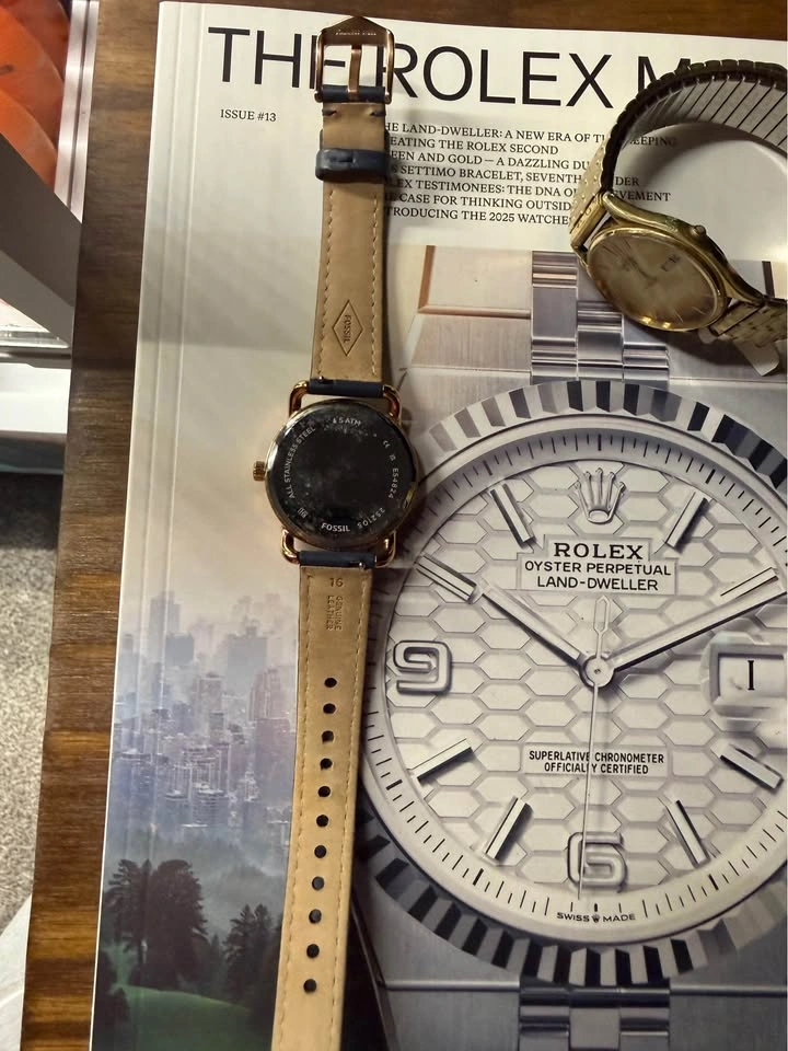 Fossil Women's Copeland Midnight Navy Leather Strap Watch (ES482 - photo 2