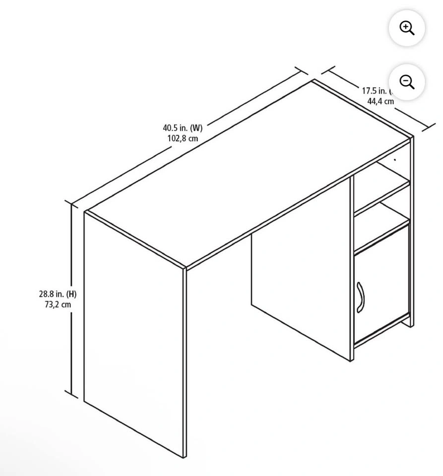 Black Desk with Storage – Pickup Only - photo 2