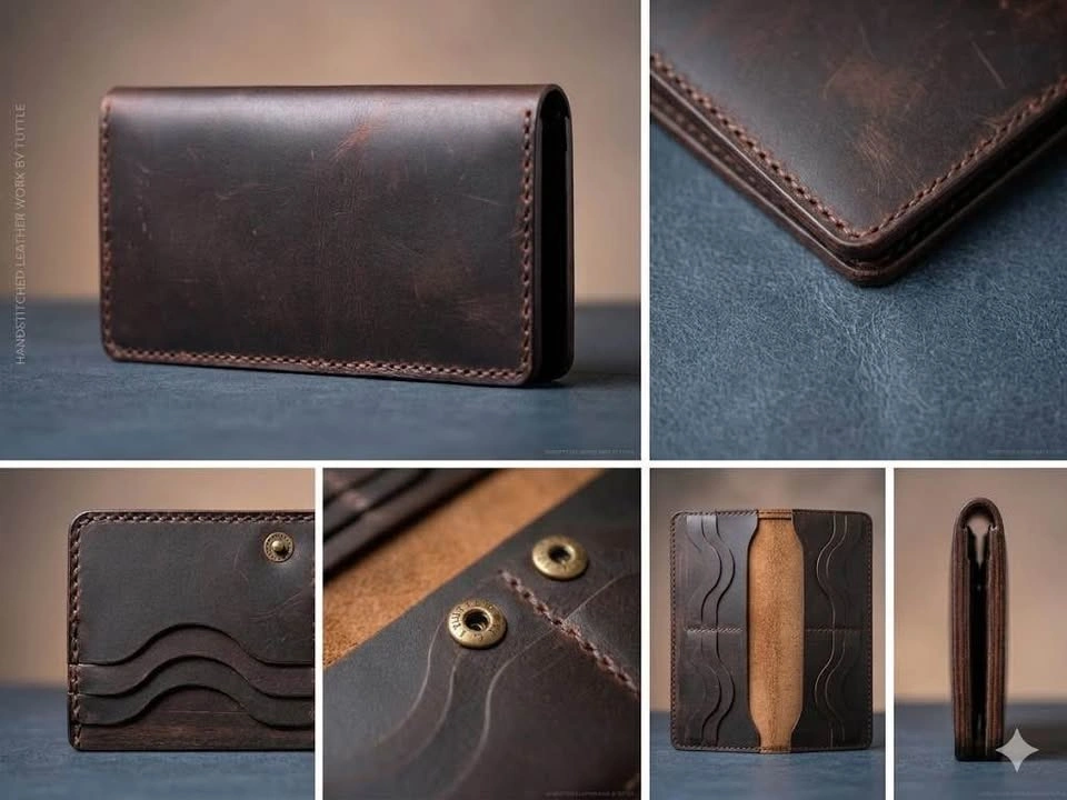 Full Grain Handmade Leather Long Wallet - photo 3