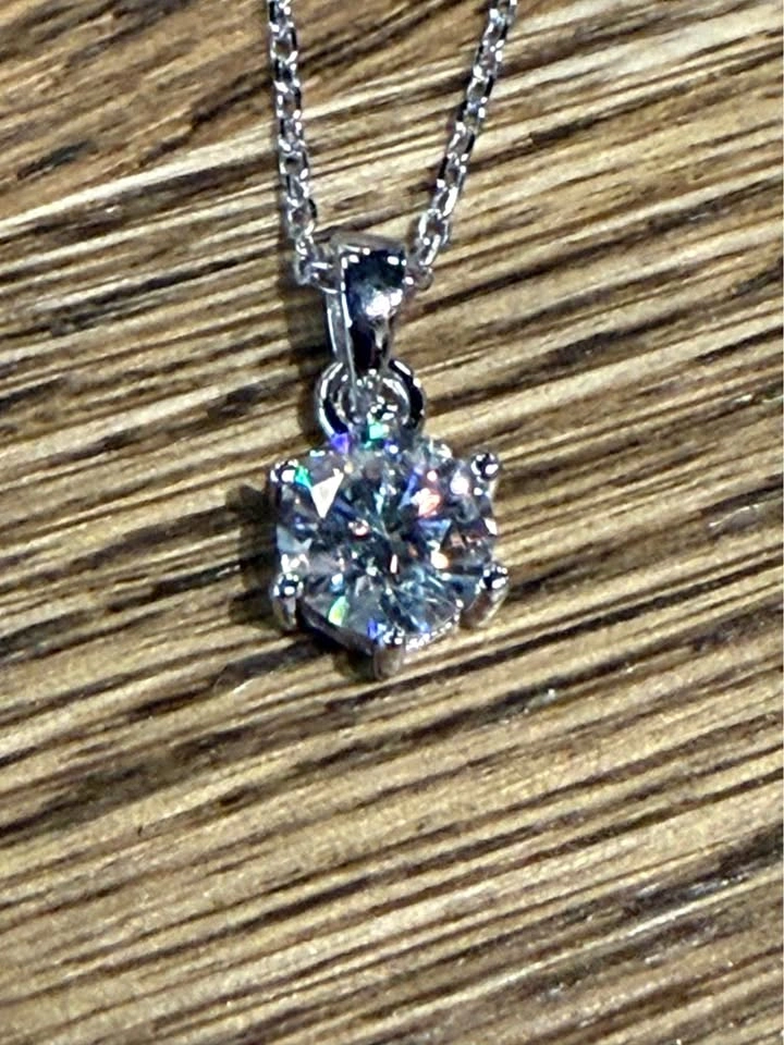 1 CT Moissanite Necklace S925