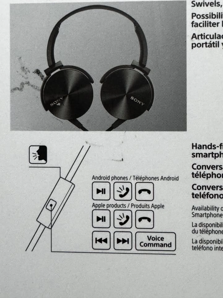 SONY Extra Bass WIRED Headphones - Great for Laptops/Desktops! - photo 3