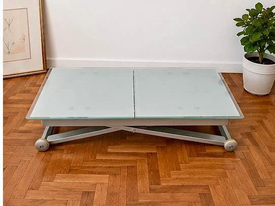 Calligaris Eleven Convertible Coffee-to-Dining Table | Frosted G