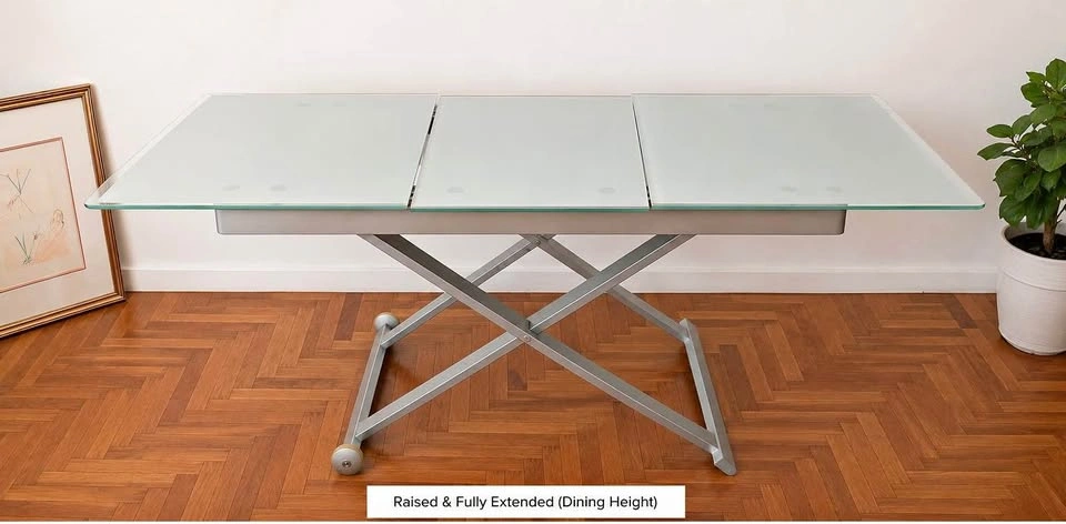 Calligaris Eleven Convertible Coffee-to-Dining Table | Frosted G