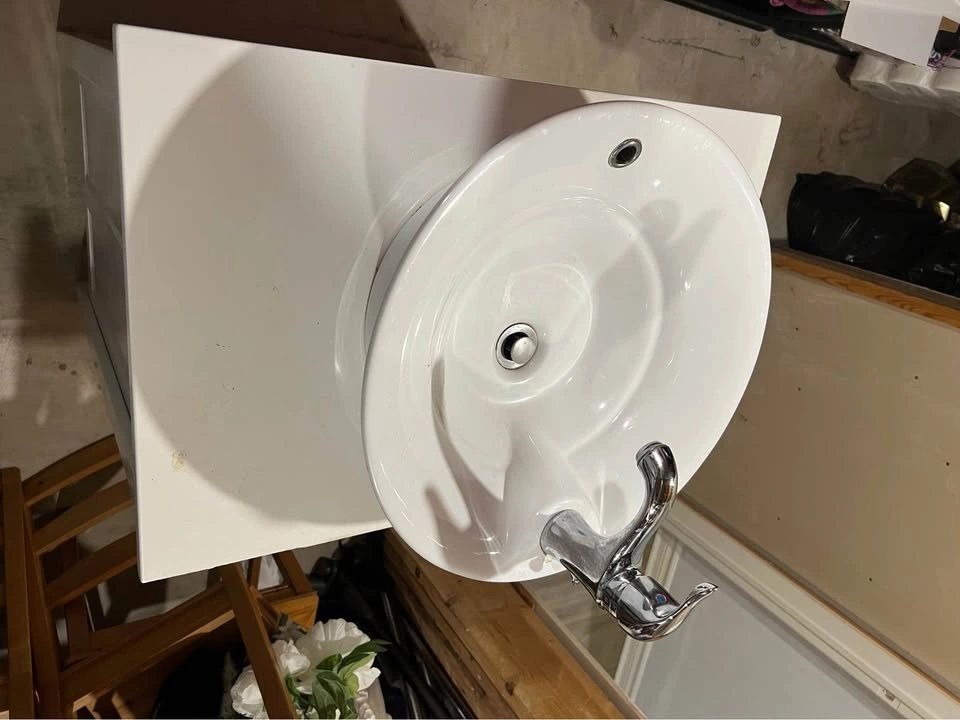 30" Cottage-Style Bathroom Vanity with Vessel Sink & Faucet - photo 2