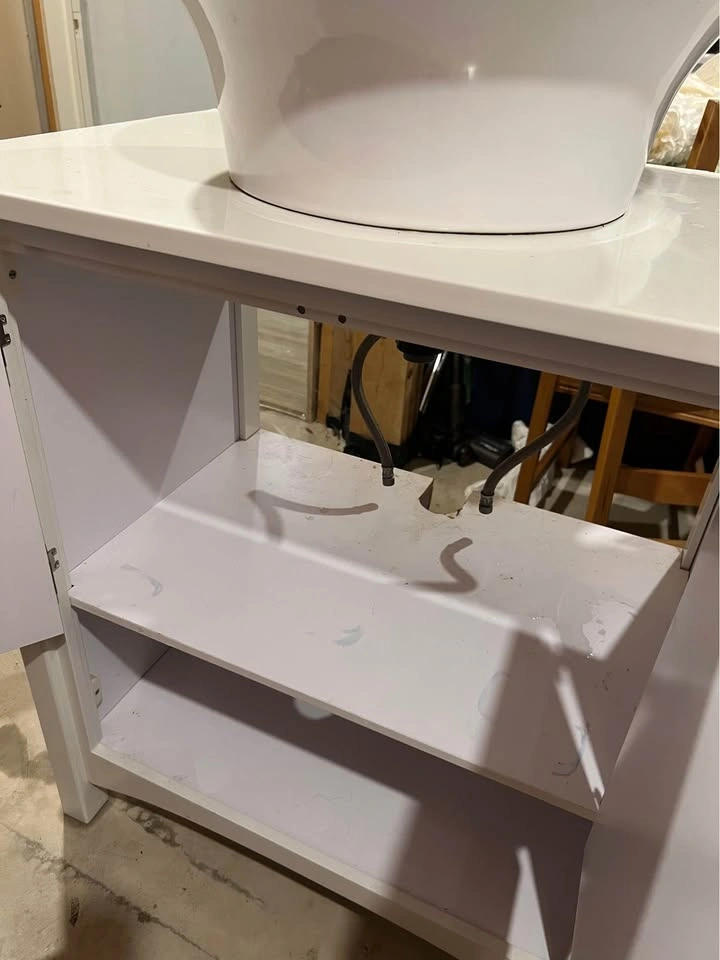 30" Cottage-Style Bathroom Vanity with Vessel Sink & Faucet - photo 4