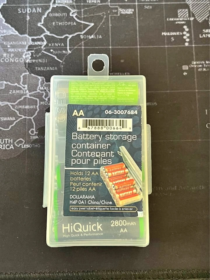 AA+AAA Battery Storage Container