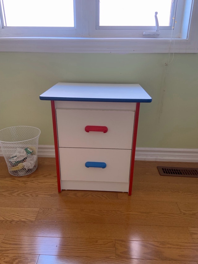 Nightstand + Bed with Dressers