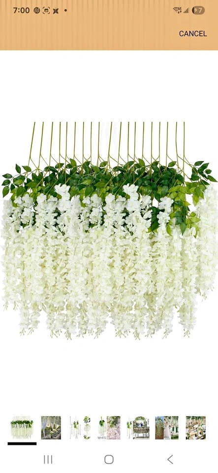 Artificial Wisteria Flowers - 24 Pieces