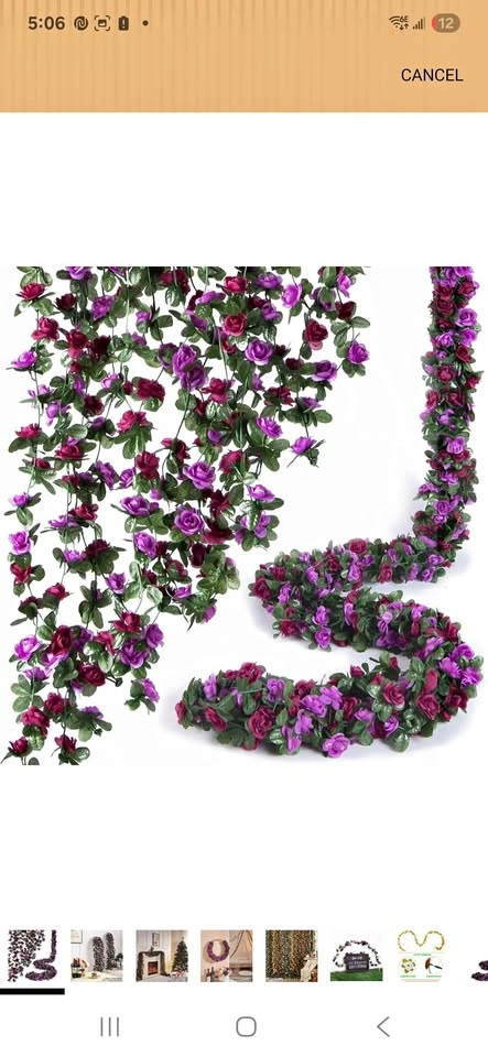 9pack 8ft each Artifical Flower Garland for decoration