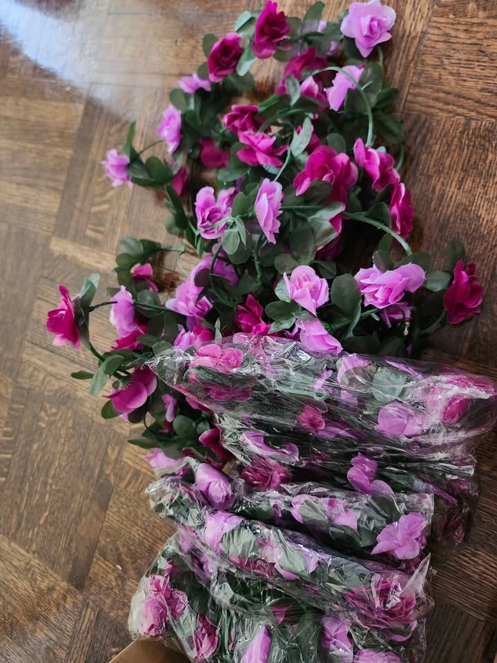 9pack 8ft each Artifical Flower Garland for decoration - photo 2