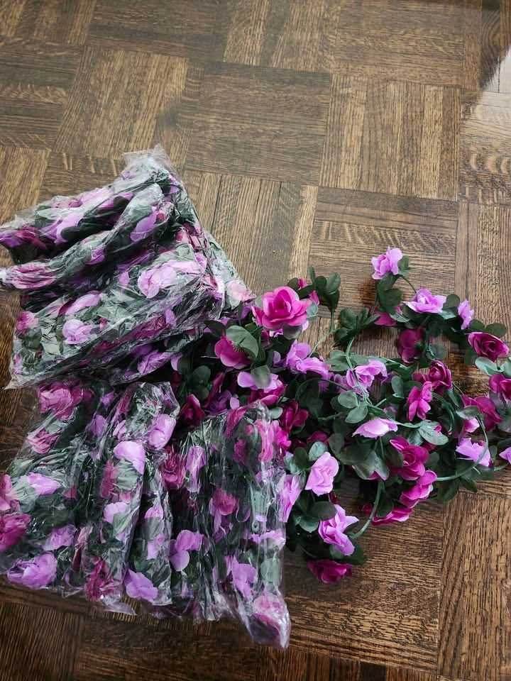 9pack 8ft each Artifical Flower Garland for decoration - photo 3
