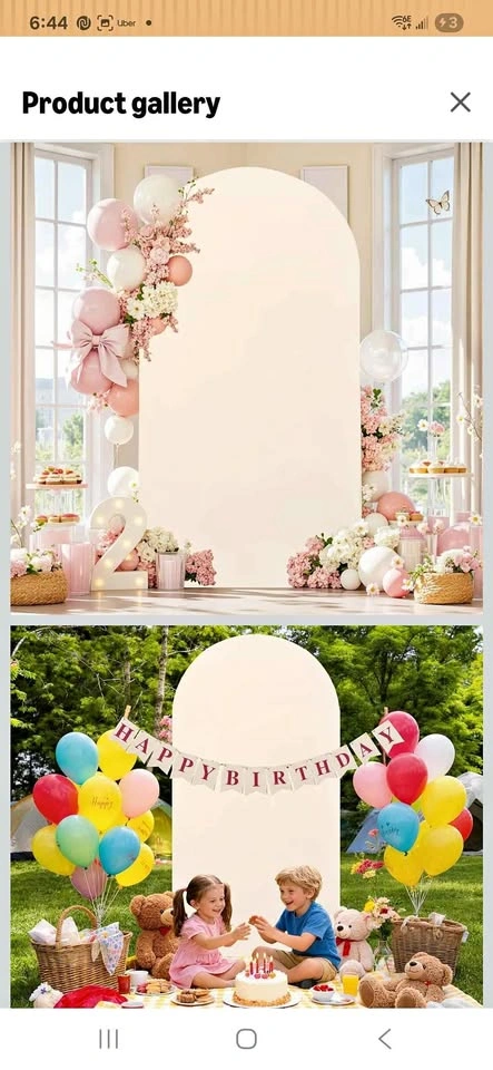 Beige Arch Backdrop Cover