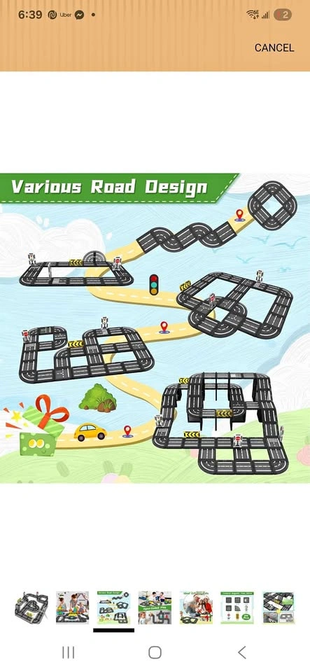 Magnetic Tiles Road Set with Pullback Cars - 40pcs