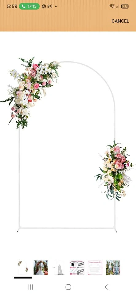 Wedding Arch Backdrop for rent 8ft