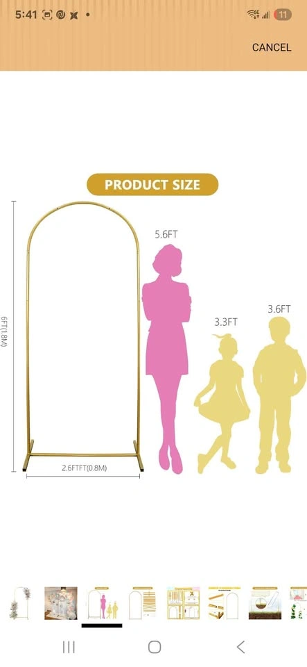 6ft Arch Backdrop Stand 2.6ft wide - photo 3