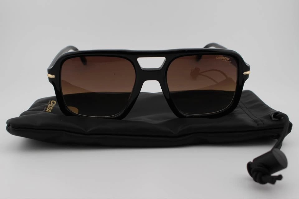 New Carrera Men’s Sunglasses CAR317/S 0807 HA Black/Brown Gradie - photo 3