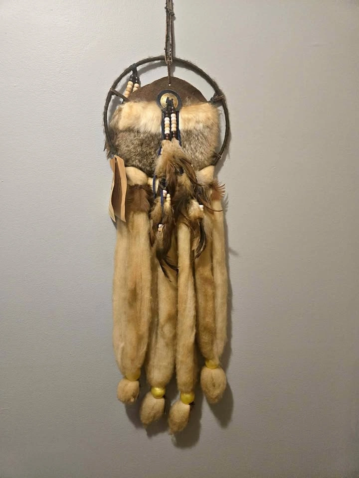 Vintage fur dream catcher