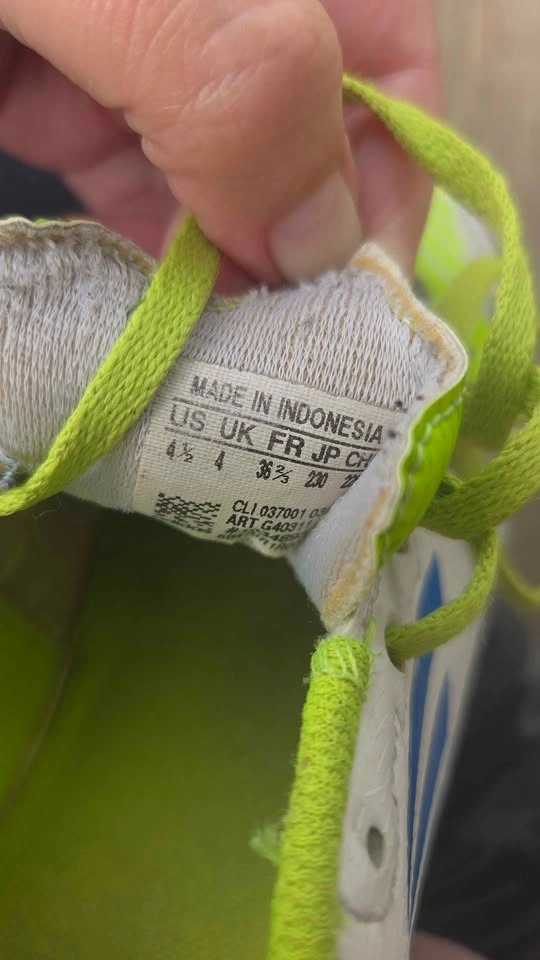 Adidas F50 Indoor Soccer Shoes - White/Blue/Lime - photo 4