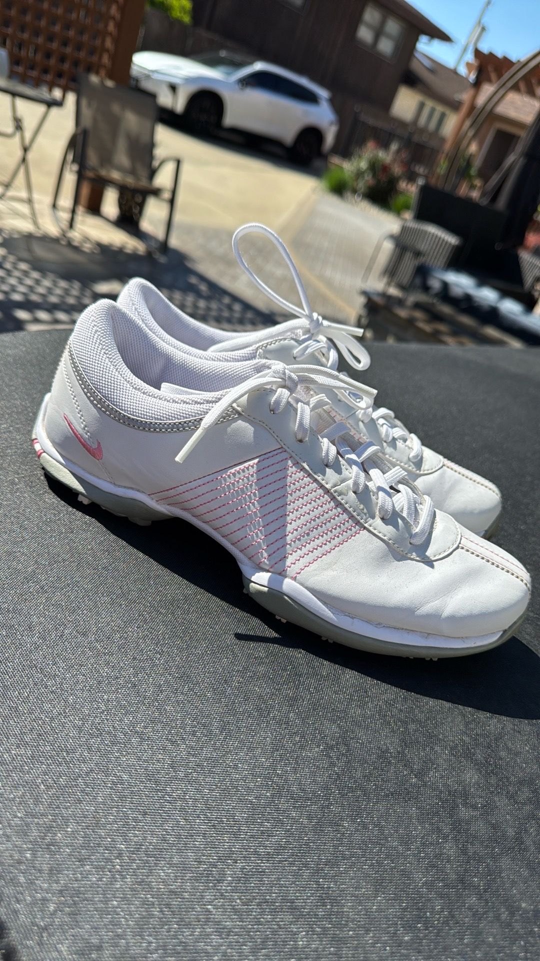 Pink & White Nike Gomf Shoes size 7