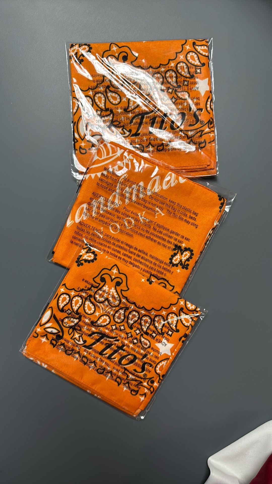 3 Tito's Bandannas NEW