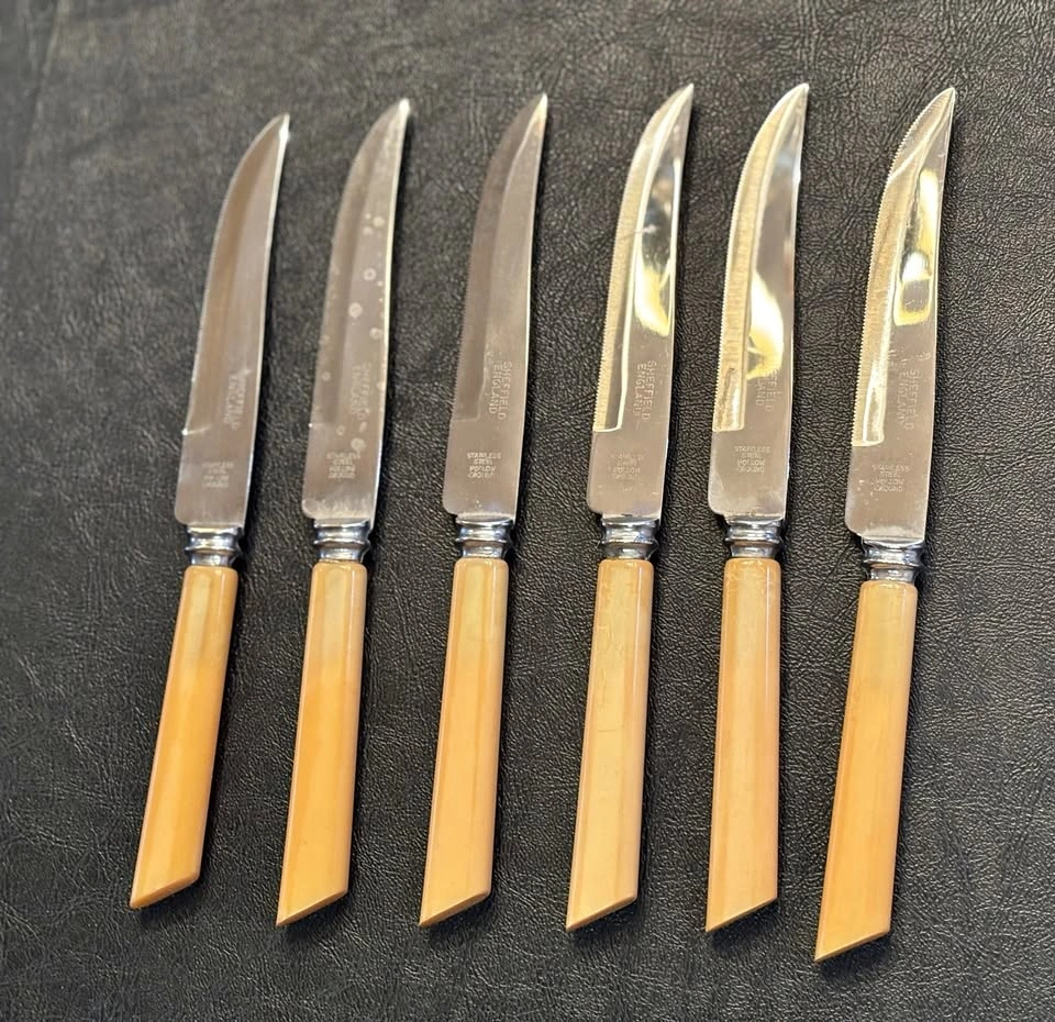 Sheffield England Stainless Steel Steak Knives (Set of 6)